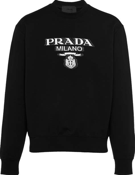 prada black face sweater|Prada milano sweatshirt.